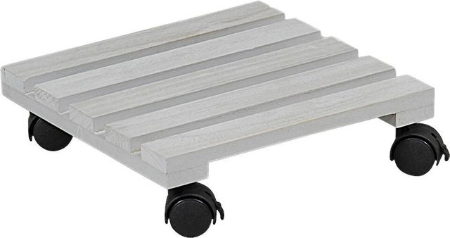 Kesper Pflanzenroller aus Holz in Grau, B/T: 30 x 30 cm - Bild 1