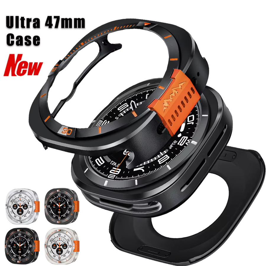 OAKCHARM Metall-Schutzhülle für Samsung Galaxy Watch Ultra, Schwarz - Bild 7