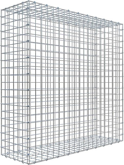 Gabiona C-Ring-Gabione in Silbergrau mit Drahtgeflecht, B/T/H: 100 x 100 x 30 cm, Maschenweite 5 x 5 cm - Bild 1