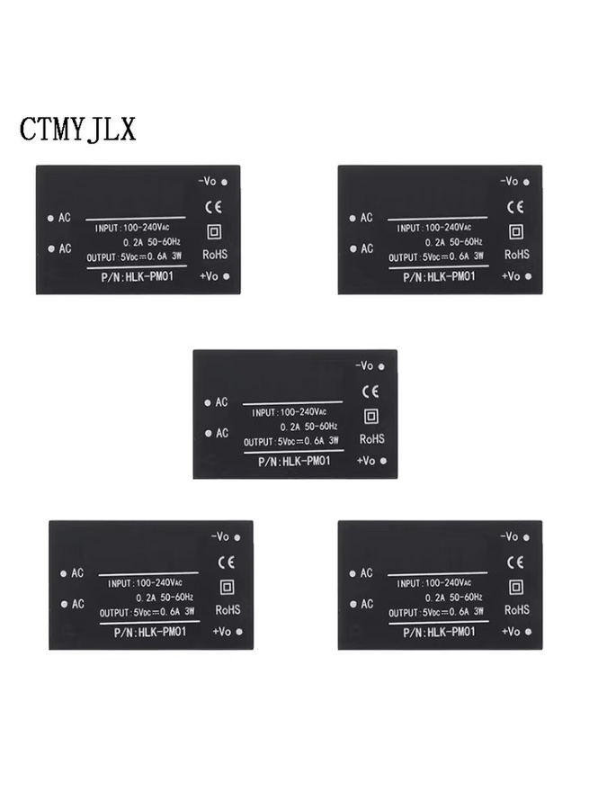 5 Stück HLK-PM01 HLK-PM03 HLK-PM12 Mini-Stromversorgungsmodul AC-DC 220 V auf 5 V/3,3 V/12 V für intelligente Haushaltsschalter in Schwarz - Bild 5