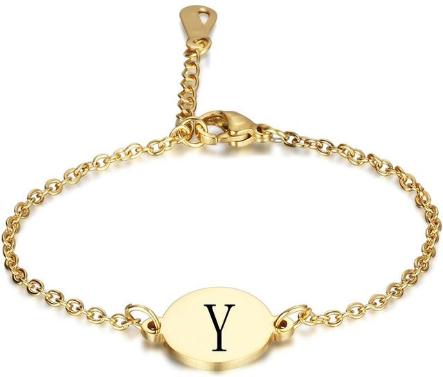 Wucifang Jewelry Armband, Titan-Stahl, Gold-Schriftzug, Damen - Bild 1