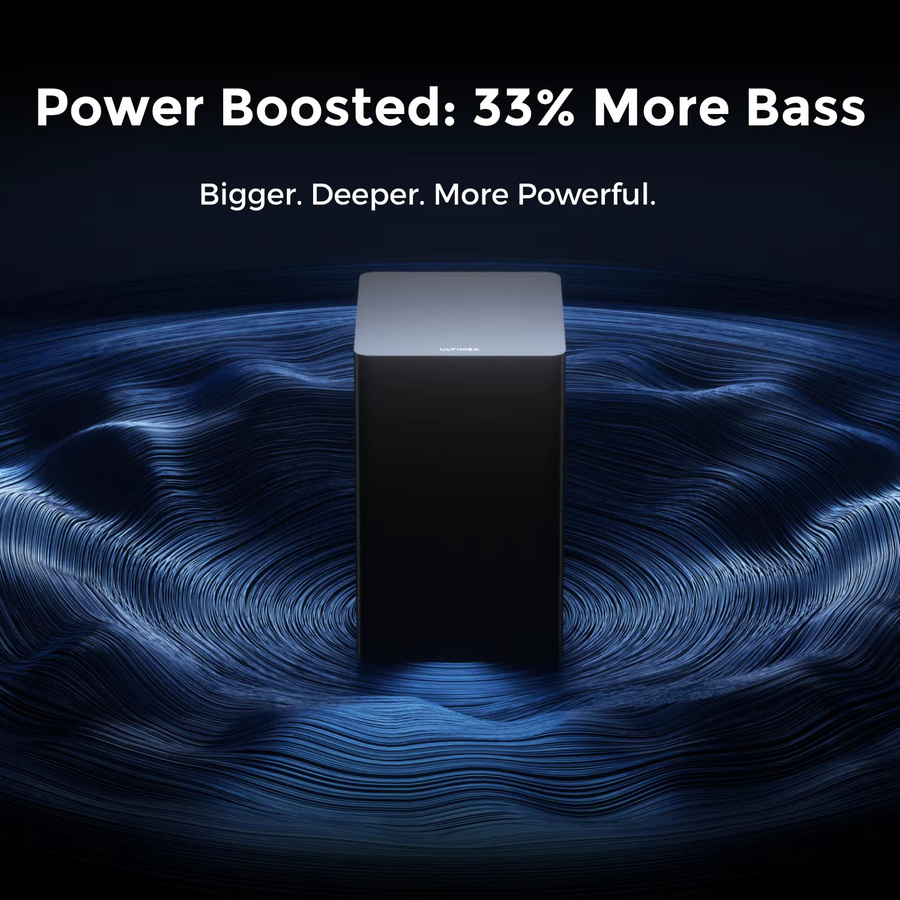 ULTIMEA 500W 7.1 Dolby Atmos Soundbar mit 4 Surround-Lautsprechern und kabellosem Subwoofer in Schwarz mit Bluetooth und HDMI eARC - Bild 2