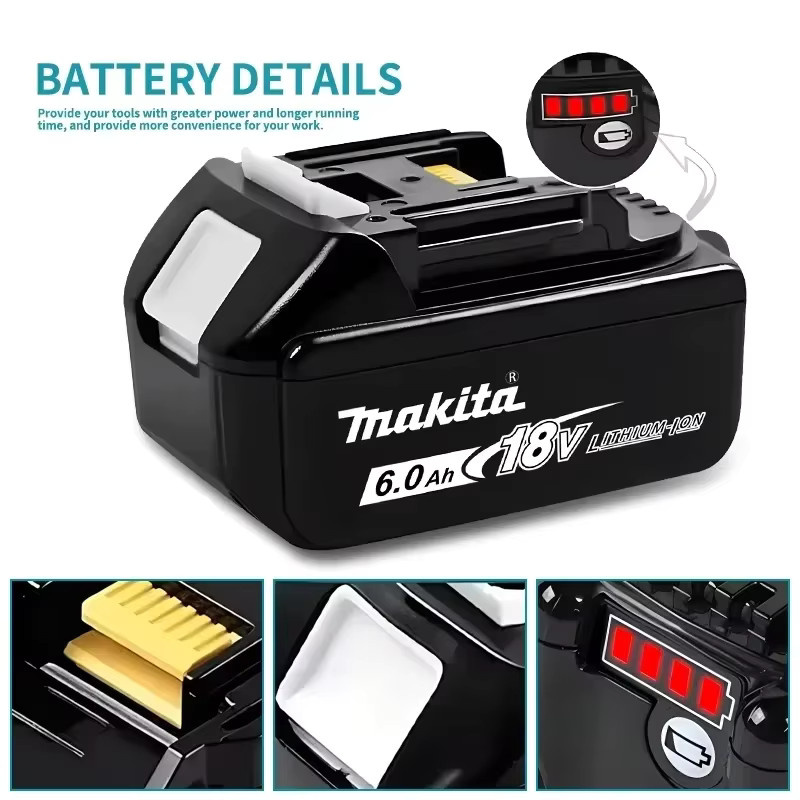 Makita 18V Akku 6,0Ah in Schwarz für Elektrowerkzeuge - Bild 3