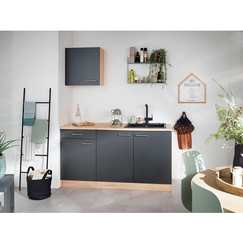 Respekta Küchen-Oberschrank Merle grau mit Soft-Close-Türen, B/H/T: 50 x 56,1 x 34,6 cm - Bild 3
