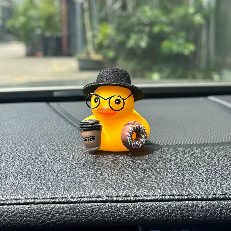 BXA Coffer Auto-Gummiente als gelbe Dekoration für dein Armaturenbrett aus Kunststoff - Bild 4