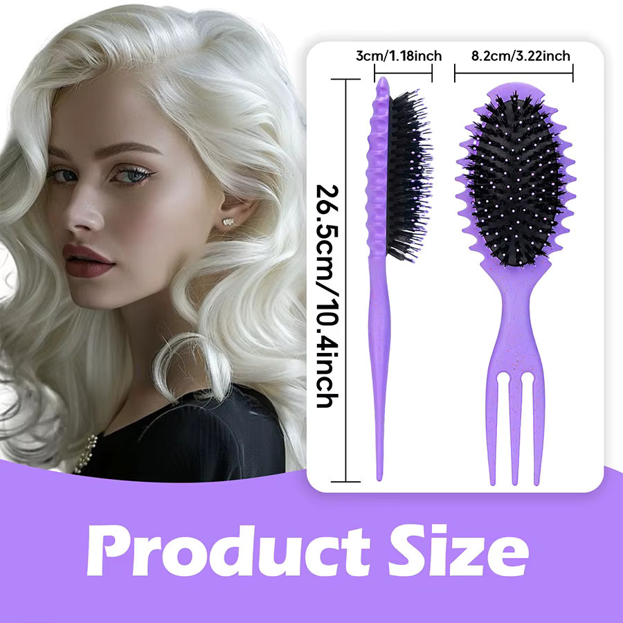 Stylingkamm für lockiges Haar, antistatische Haarbürste, Unisex - Bild 6