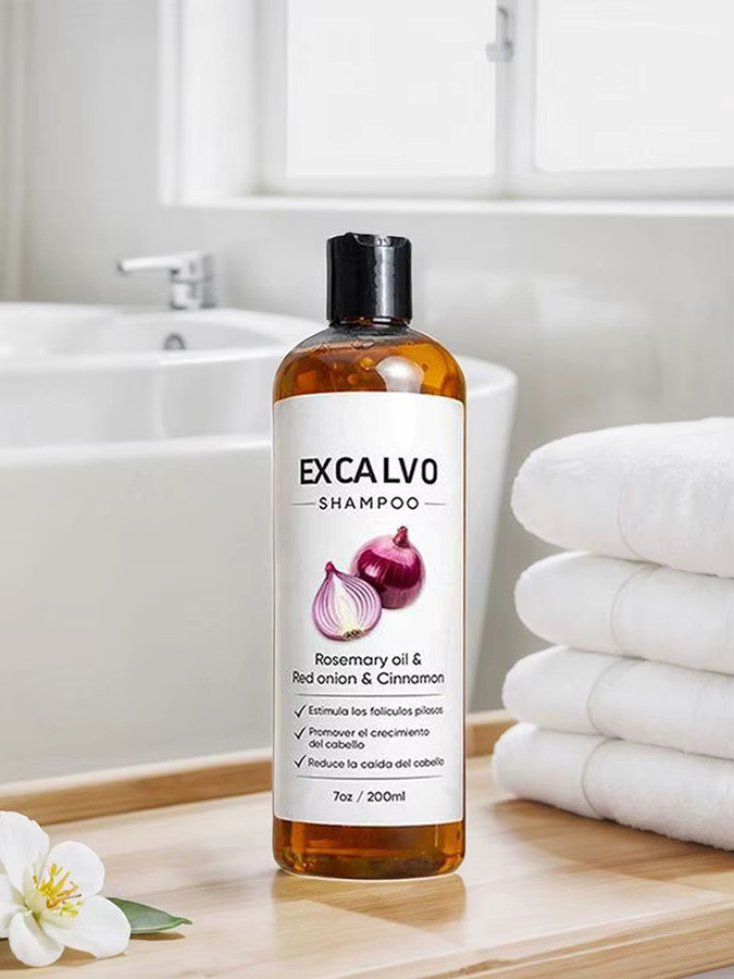 EXCALVO Anti-Haarausfall-Shampoo, 200 ml, Rosmarinöl & Rote Zwiebel - Bild 6
