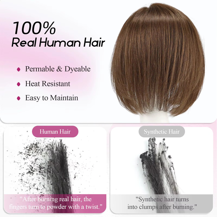 HAIRCUBE Echthaar-Topper, Braun, 25,4 cm, Damen - Bild 4