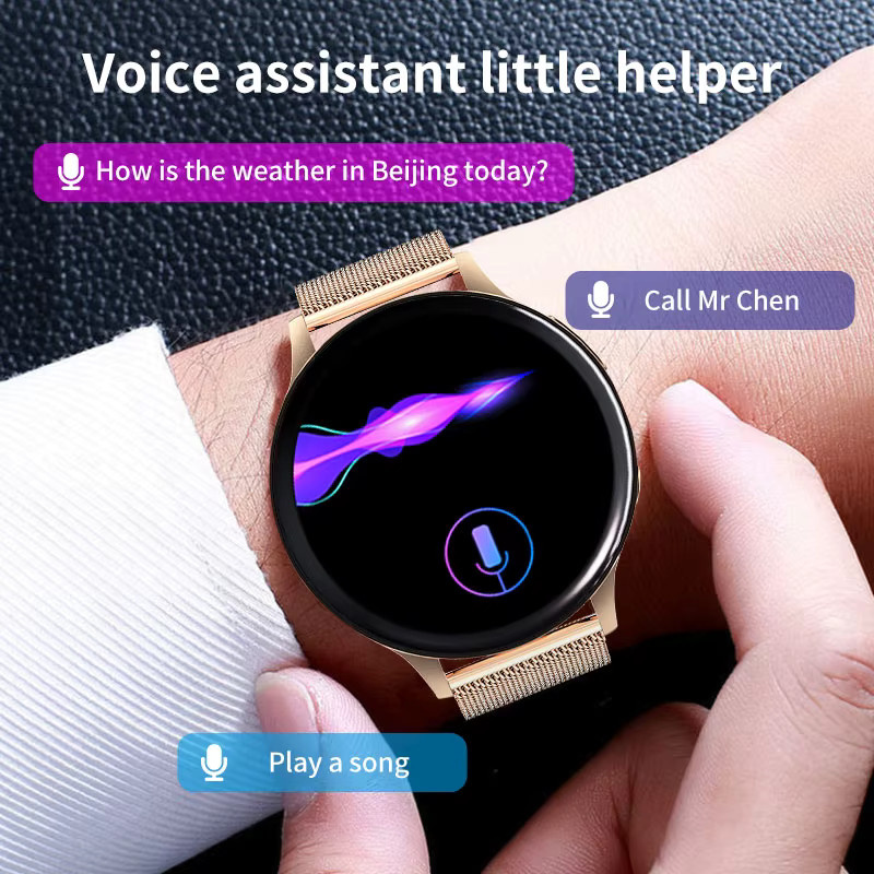 LIGE Smartwatch mit Bluetooth-Anrufen und kabellosem Laden in Gold für Männer und Frauen - Bild 4