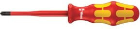 Wera 165 iS PZ/S VDE-isolierter Schraubendreher für Pozidriv und Schlitz in Rot, Größe 1 x 80 mm - Bild 1
