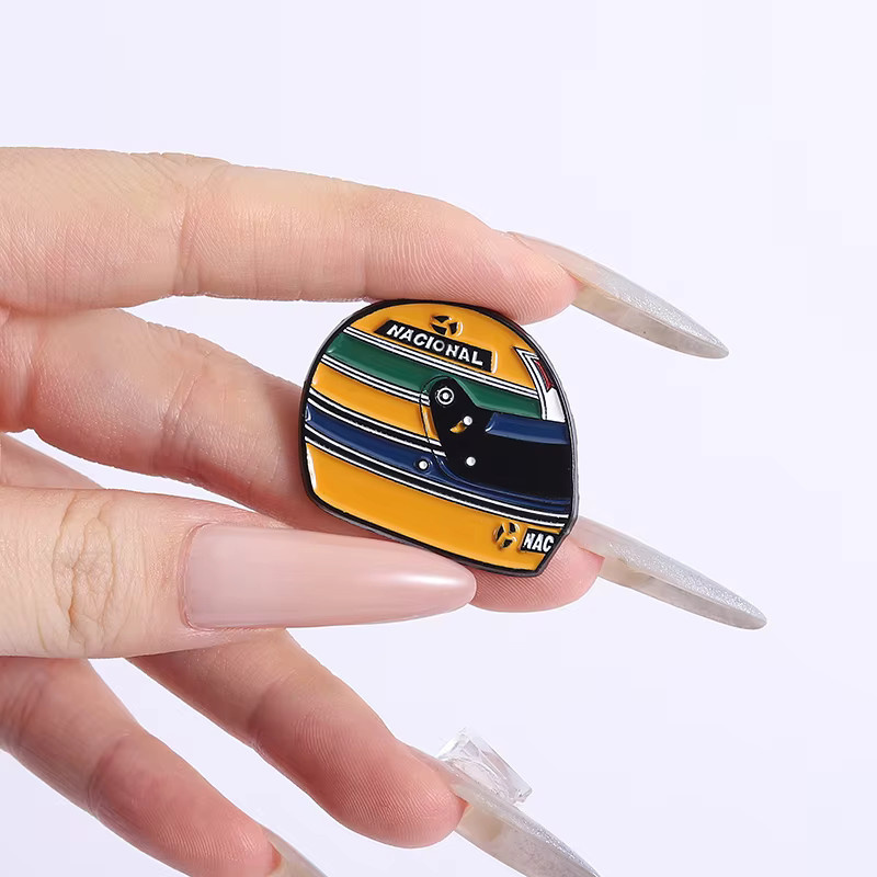 Emaille-Pins Rennfahrer-Helm-Broschen, Kinder - Bild 3
