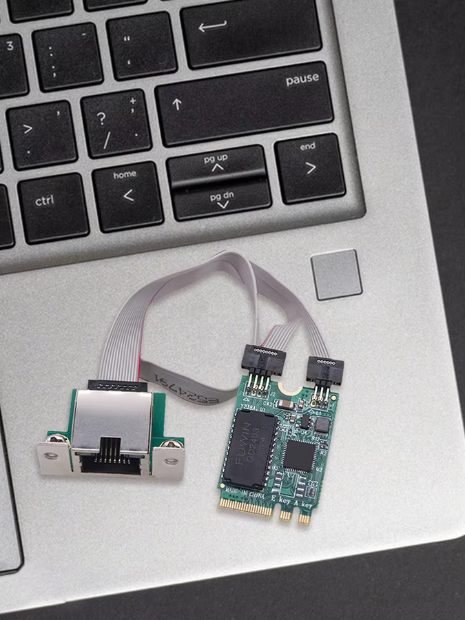 APWIKOGER M.2 Gigabit Netzwerkadapter mit 2,5G/1000/100Mbps Ethernet LAN, RTL8125BG Chip, RJ45 PCIE Bus Netzwerkkarte, Grün - Bild 4