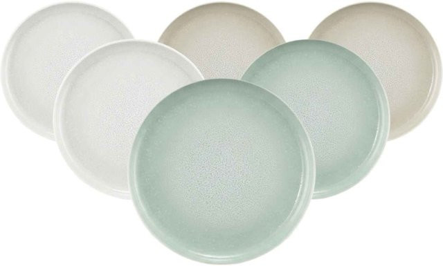 Seltmann Weiden Brotteller Sento Home aus Keramik, Mehrfarbig, 6er Set, Durchmesser: 16,3 cm - Bild 1