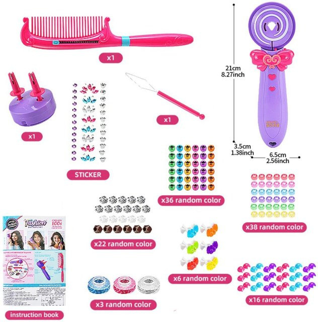 Binchi Outdoor Product DIY-Haarflecht-Set, pink, ab 6 Jahren - Bild 1
