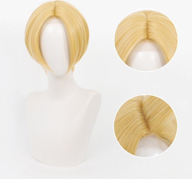 Synthetische Lace-Front Cosplay Perücke, Kurz, Anime-Stil, Unisex - Bild 1