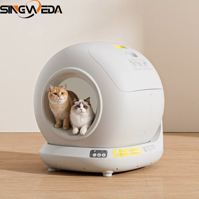 SINGWEDA Automatische Katzentoilette in Weiß mit App-Steuerung und 78L Volumen - Bild 1