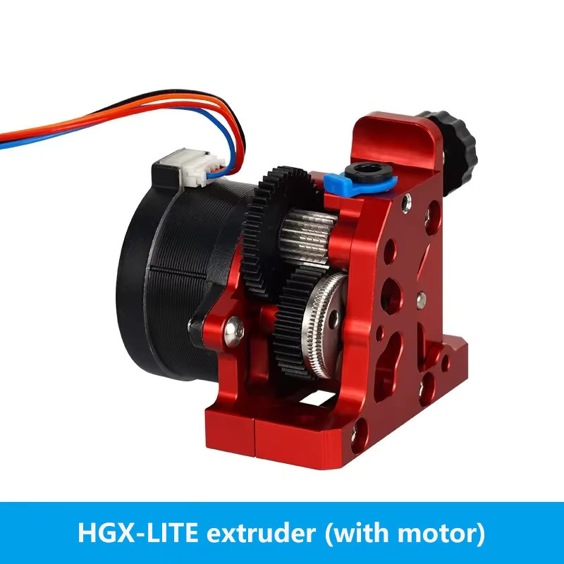 HGX LITE Doppelzahnrad-Extruder aus Hartstahl mit Hochgeschwindigkeitsmotor für 3D-Drucker wie CR10, CR 10S, Ender3 V2 und VORON in Rot - Bild 5