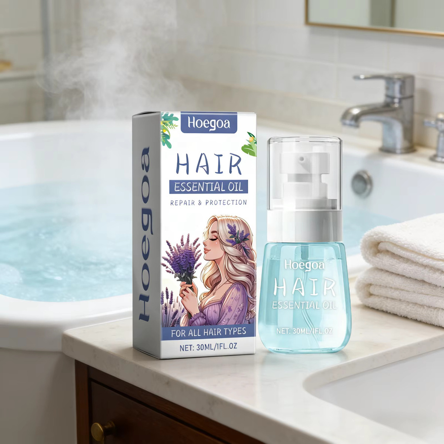 HOEGOA Haaröl mit Lavendel und Rosmarin, Unisex, für strapaziertes Haar - Bild 5