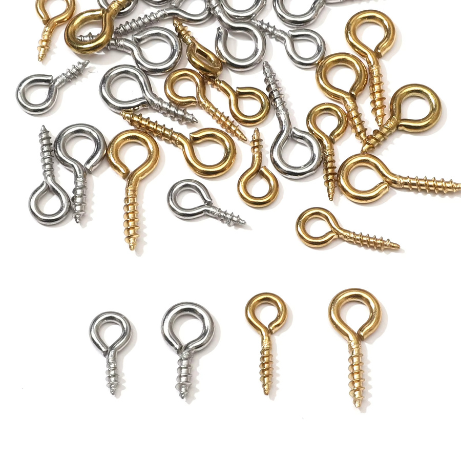Eyepin Schlüsselanhänger Haken Ösennadeln, Edelstahl, Unisex - Bild 2
