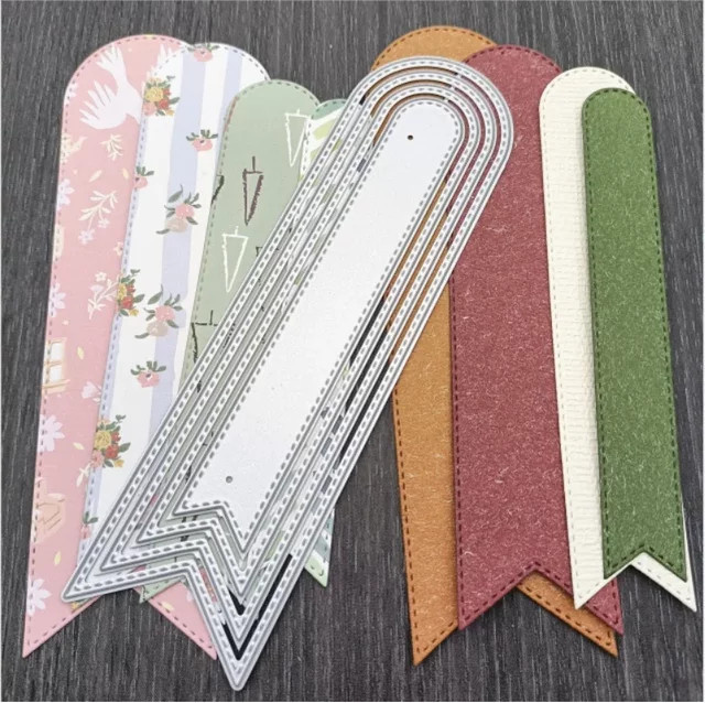 Stitch Metall-Stanzformen Set mit gewelltem Rahmen in Silber für Scrapbooking, Grußkarten und Lesezeichen - Bild 1