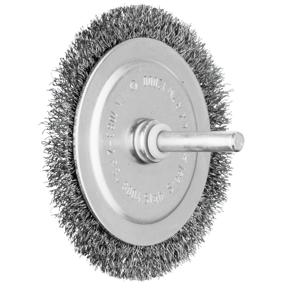 PFERD TOOLS Rundbürste ungezopft aus Stahl-Draht, Durchmesser: 80 mm, Dicke: 4 mm, Schaft-Durchmesser: 6 mm, Farbe: Silber - Bild 1