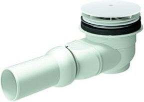 Grohe Universal Ablaufgarnitur mit waagerechtem Abgang in Weiß, Durchmesser: 11,2 cm - Bild 1