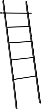 WENKO Handtuchleiter Suri Bambus Schwarz Matt B/T/H: 43 x 33 x 170 cm - Bild 1