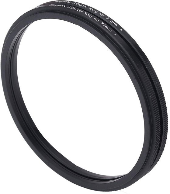 Magnetisches Filterring-Adapter-Set aus Aluminiumlegierung für Kameraobjektive, 72mm, Schwarz, Shoemst - Bild 1