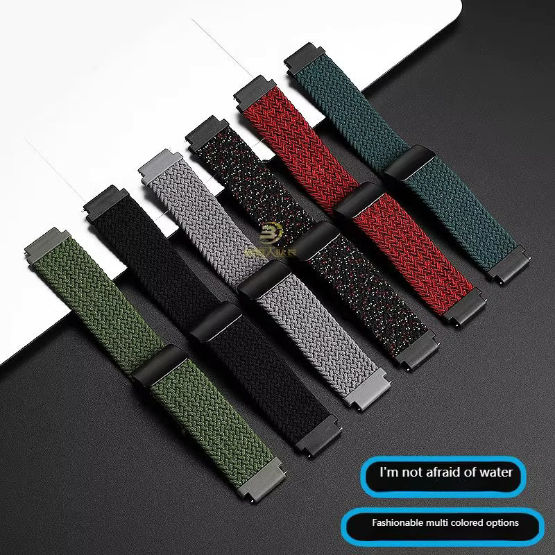 Casio Uhrenarmband, Gestricktes Nylon-Canvas, Schwarz, Herren, 18 mm - Bild 4