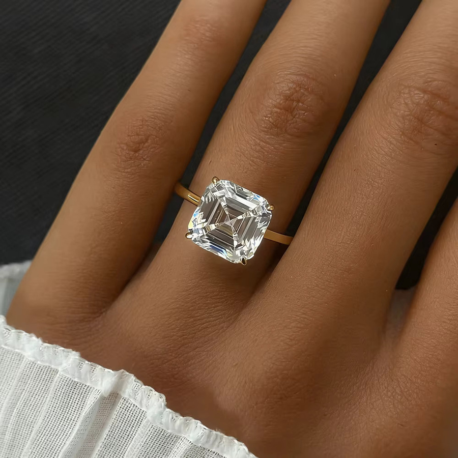 EWYA Verlobungsring, Moissanit, 925 Silber, Damen - Bild 2