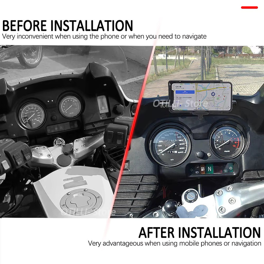 Otilli Motorrad Telefonhalterung und GPS Halterung für BMW R850RT und R1150RT in Schwarz - Bild 5