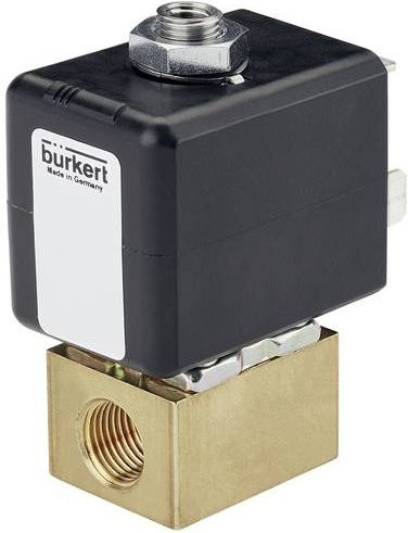 Bürkert Magnetventil 380924 7012 in Schwarz mit 24V Spannung - Bild 1