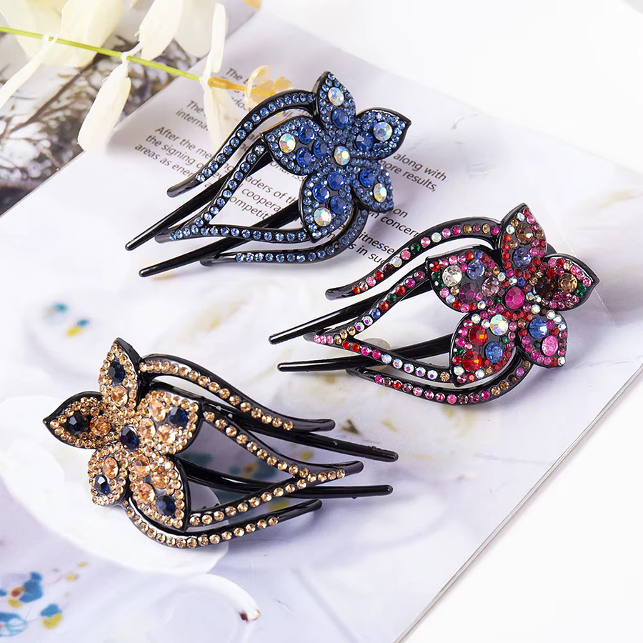 FORWOT Haarnadel Blume, Strass, Damen - Bild 2