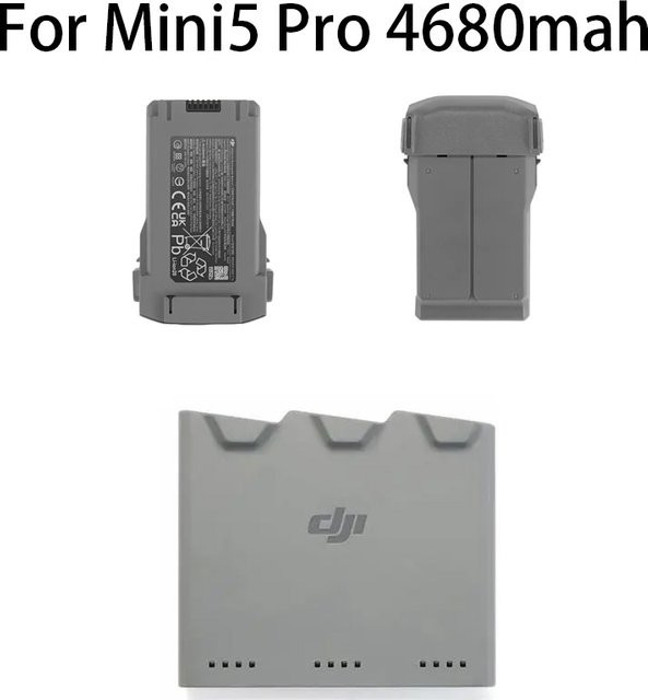DJI Mini 5 Pro Intelligent Flight Battery Plus mit 4680mAh für bis zu 52 Minuten Flugzeit in Grau - Bild 1