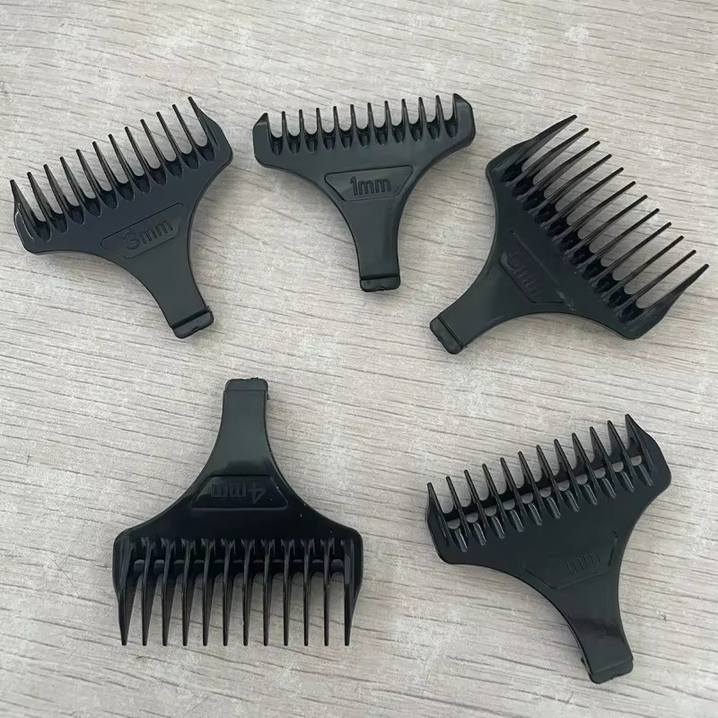 Kemei Grenkkamm Set in Schwarz für KM-2293 und KM-2299 mit Aufsätzen von 1 bis 5 mm - Bild 2