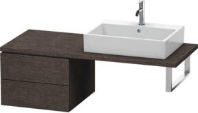 Duravit Unterschrank L-Cube in Dunkelgrau Gebürstet mit 2 Schubladen, B: 52 cm, H: 40 cm, T: 54,7 cm - Bild 1