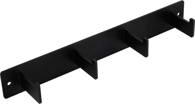 Technik Team Garderobenleiste Gelos aus Stahl in Schwarz Matt mit 4 Haken, Breite: 29 cm - Bild 1