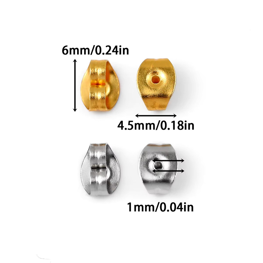 JHNBY Ohrstecker Schmetterling, Edelstahl, Gold/Silber Farbe, Unisex - Bild 1