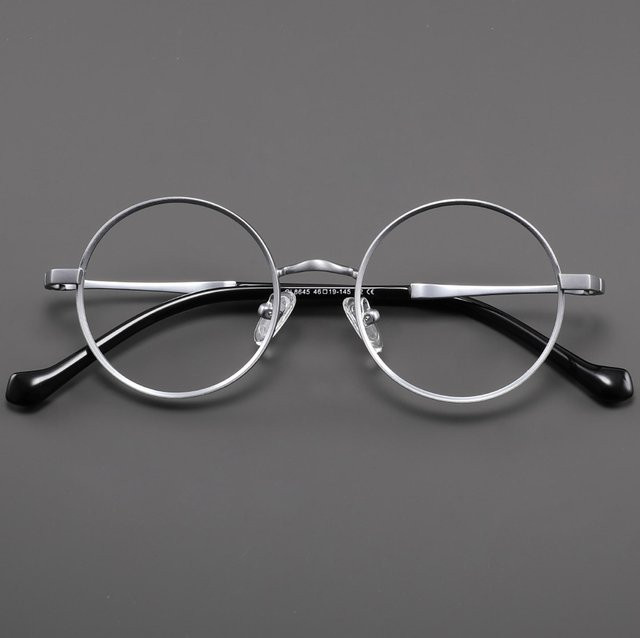 Bai Fen Bai Electronic 3C Brillengestell, Titanium, Rund, Vollrand, Unisex, black - Bild 1