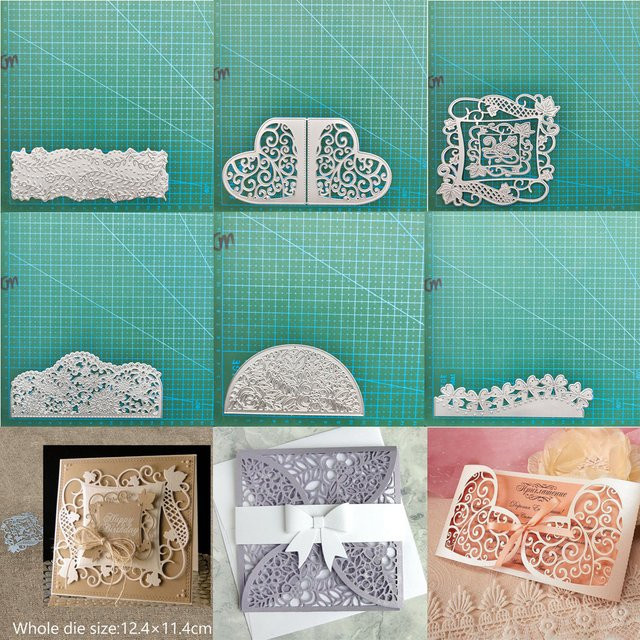 Metall Schablonen Set mit Blumenmotiven für Scrapbooking und DIY Bastelarbeiten zur Papierprägung und Dekoration - Bild 1