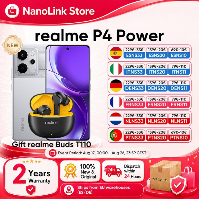 realme P4 Power 5G Smartphone Silber mit 10001mAh Akku, 80W Ultra-Schnellladung, MediaTek Dimensity 7400 Ultra, 6,8 Zoll 144Hz Display und NFC - Bild 1