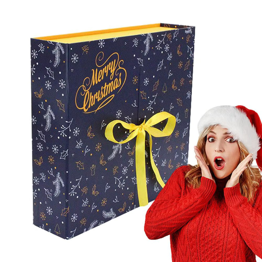 EVE Weihnachtskalender-Verpackungsboxen mit 24 Gittern in Blau und Multicolour aus Papier - Bild 5