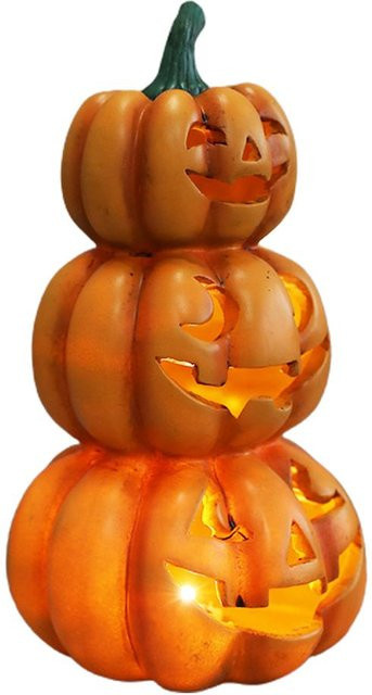 Leuchtende gestapelte Kürbisse für deine Halloween Partydeko als Innen- und Außendekoration Type 1 - Bild 1