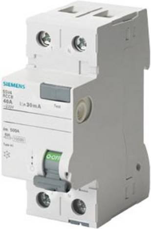 Siemens FI-Schutzschalter 5SV4314-0GV02 RCD AC 40A 0,03A 230V in Weiß - Bild 1