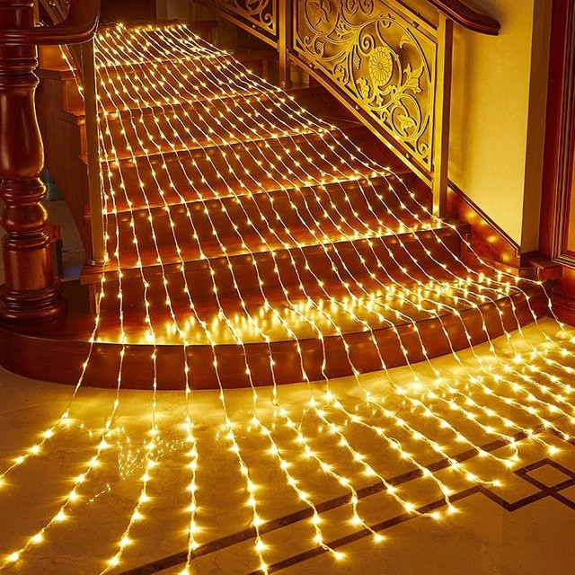LED Wasserfall Vorhang Eiszapfen Lichterkette für Weihnachten, Hochzeit und Party, B: 300 cm, H: 320 cm oder B: 300 cm, H: 300 cm - Bild 1