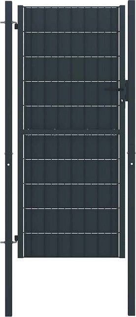 Vidaxl Gartentor aus PVC und Stahl in Anthrazit, B: 100 cm, H: 204 cm - Bild 1