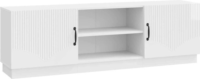 vidaXL TV-Schrank in Hochglanz Weiß mit modernem Minimalismus, B/T/H: 150 x 31 x 47 cm - Bild 1