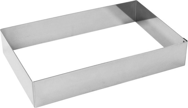 Schneider Schnitten- und Backrahmen aus Edelstahl, Silber, B: 28 cm, T: 18 cm, H: 4 cm - Bild 1