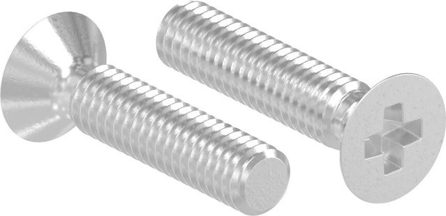 FeNau Senkkopfschraube Edelstahl A2 M4 x 6 mm DIN 965 Kreuzschlitz Phillips Silber - Bild 1