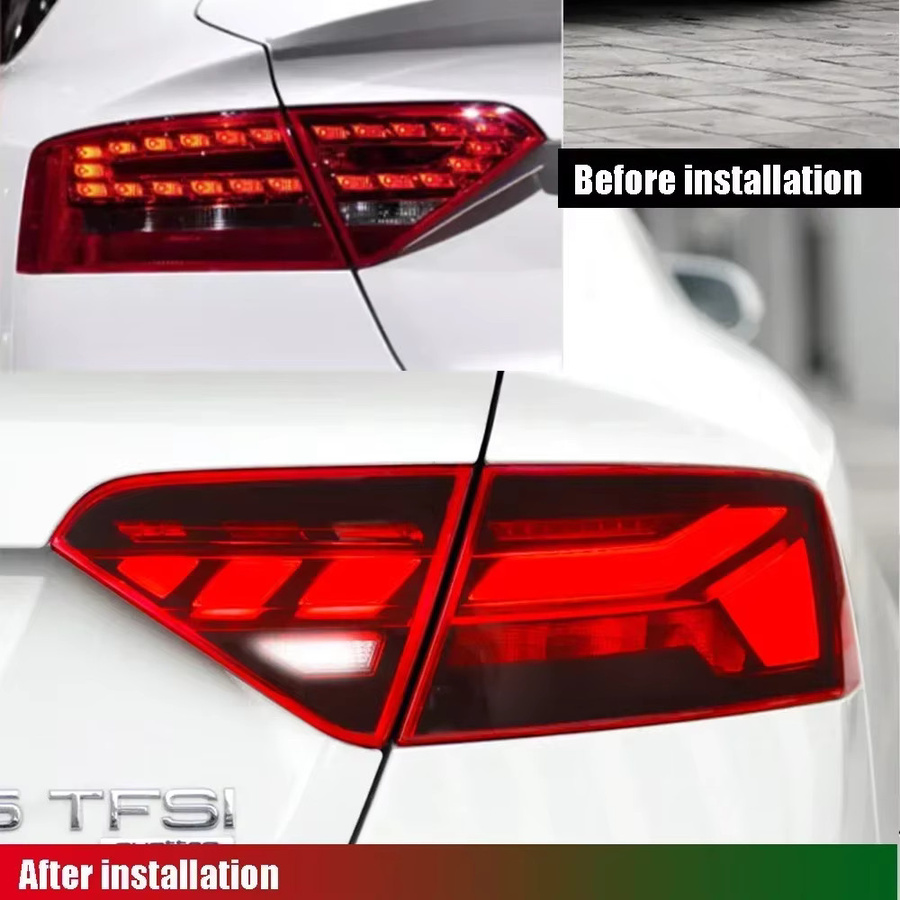 Bosclear Dynamische Auto-Heckleuchte für Audi A5 (2008-2016) und S5 in Rot mit Blinker, Bremse, Abbiegelicht und Rückfahrlicht - Bild 4